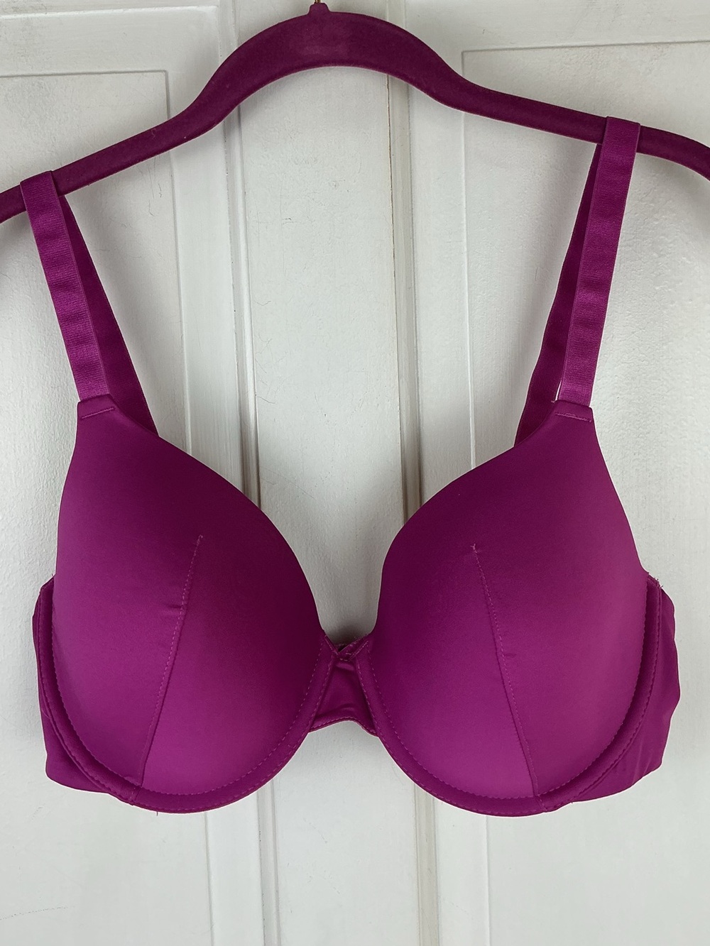 Curve Muse size 38C Underwire T-Shirt Bra fuchsia Convertible straps